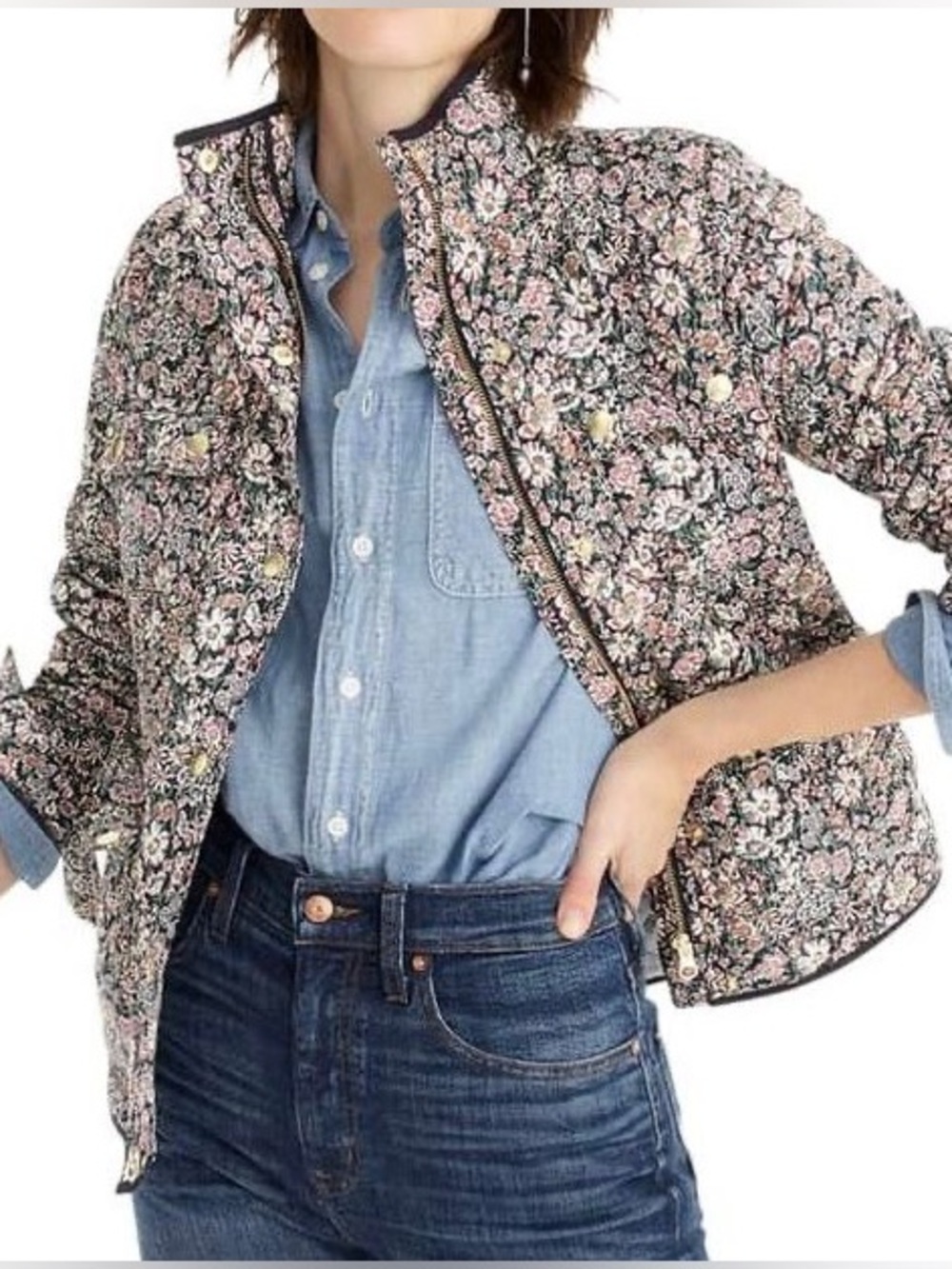 J. Crew Liberty of London Quilted Downtown Field Jacket size S